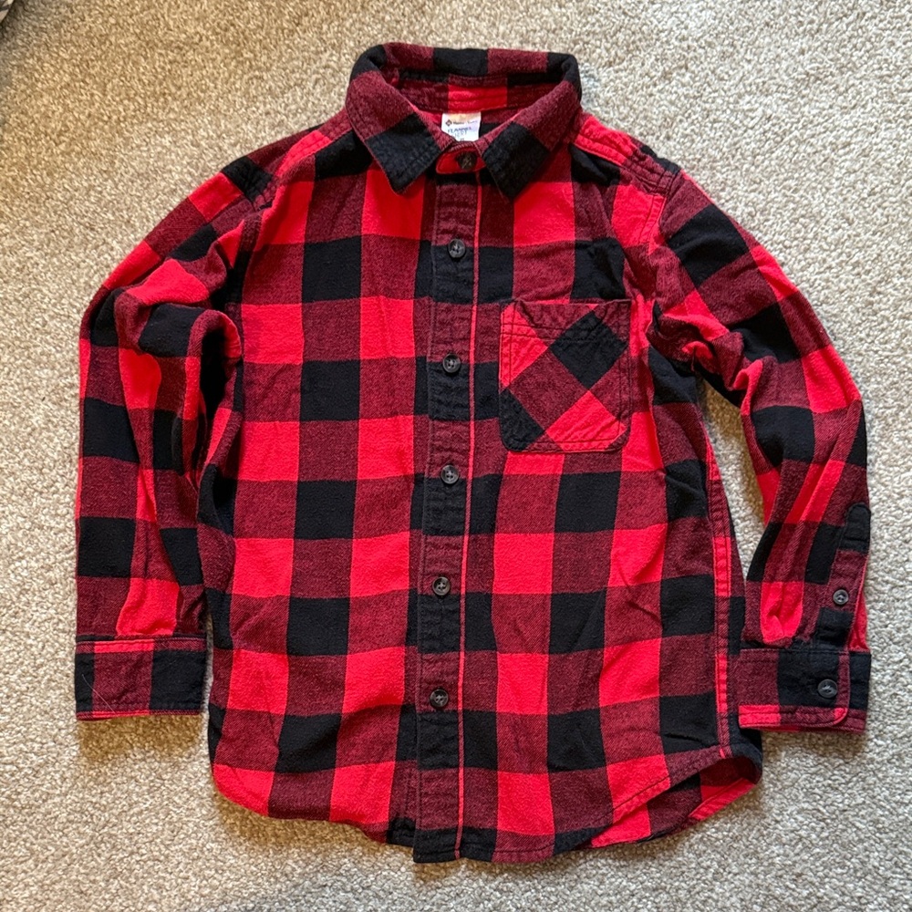 Boys Plaid Button-Down Shirt